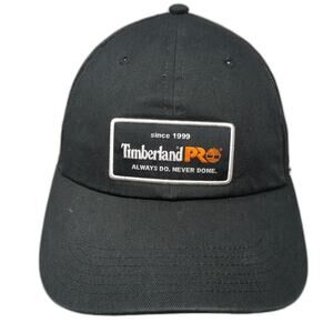 Timberland PRO Trucker Hat Black One Size Mesh Back Orange Snapback Patch Hat